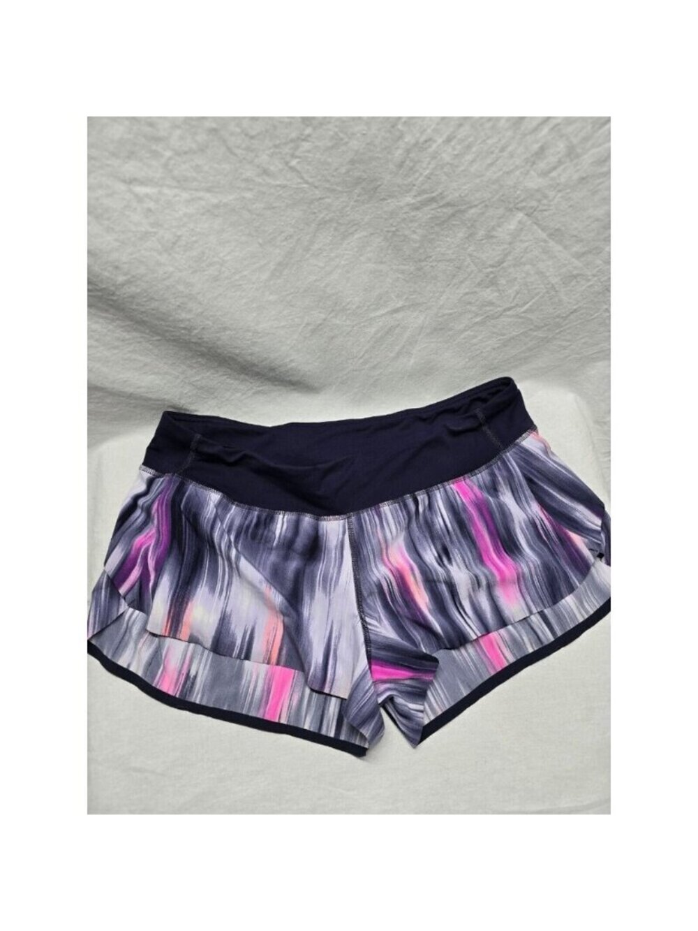 Lululemon Run Speed Short Naked Seam Mirage in Deep Indigo/Black Size 10